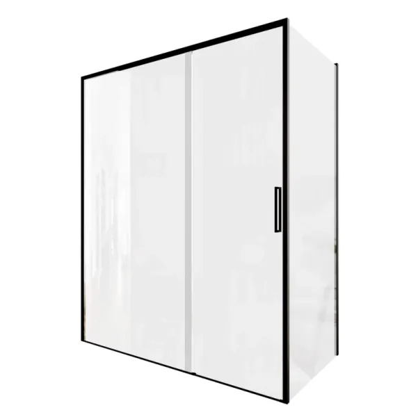 Aquanet Душевой уголок Pleasure Evo AE65-150x90-BT 324142 150x90 см профиль чёрный матовый стекло прозрачное