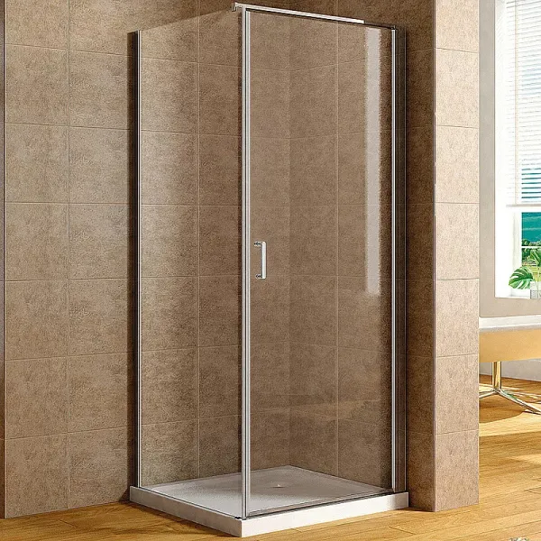 Aquanet Душевой уголок Cinetic AE12-N-90H190U-CT + AE12-F-80H190U-CT 254233 90x80 см стекло прозрачное профиль хром